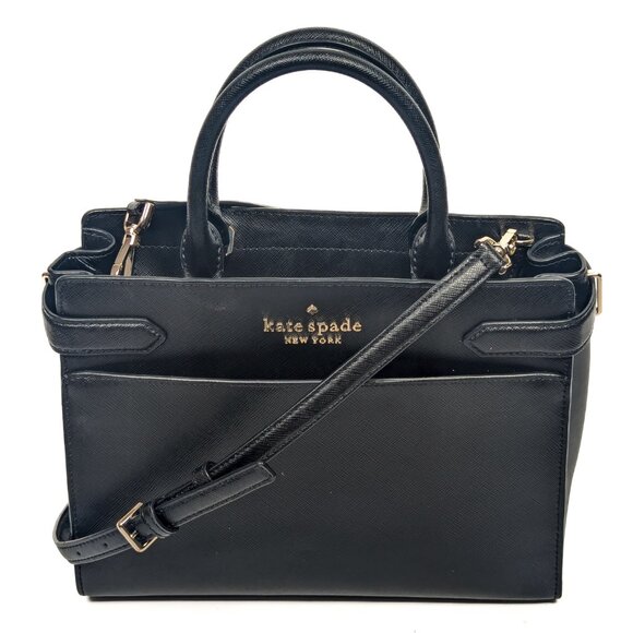 KATE SPADE Black Saffiano Leather medium sized shoulder bag - Picture 12 of 13